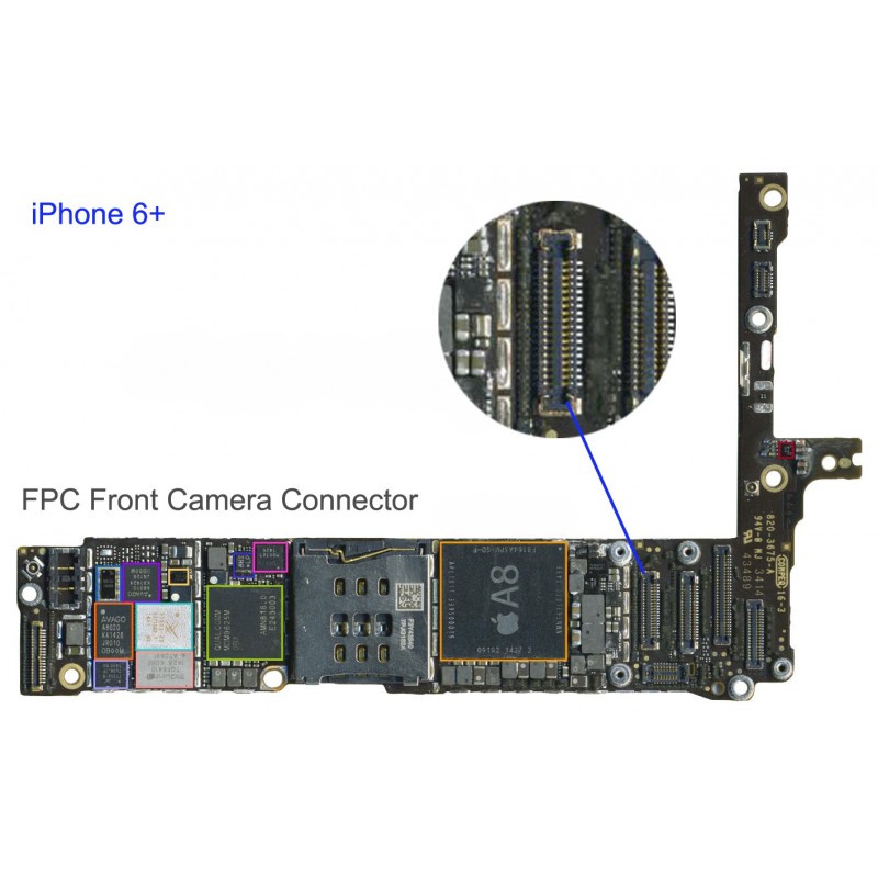 Not defteri mimar Deform  FPC Front Camera Connector/Socket iphone 6 Plus Repair Service - iTechFixit.